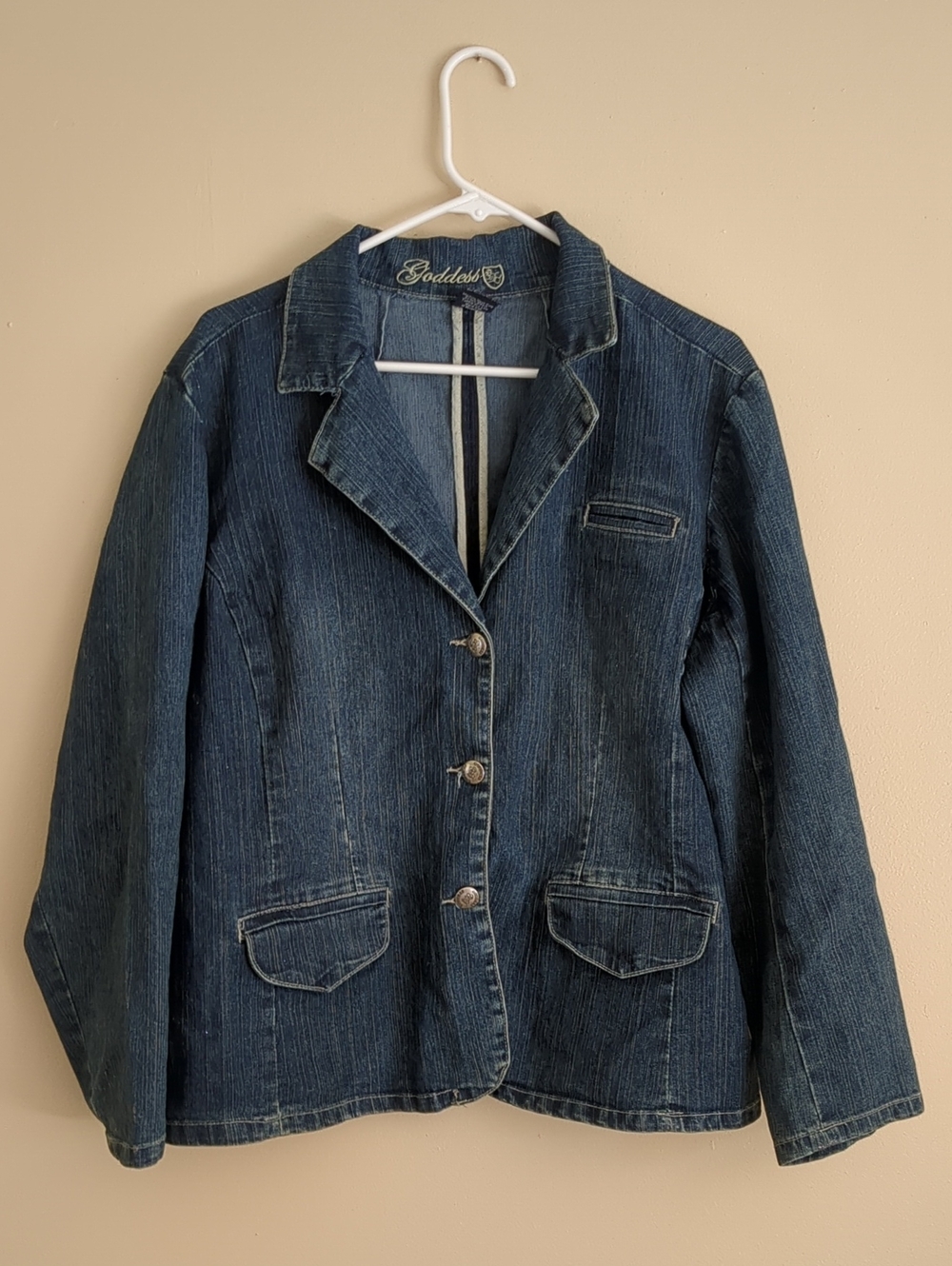 2X Goddess Denim Glitter Jacket